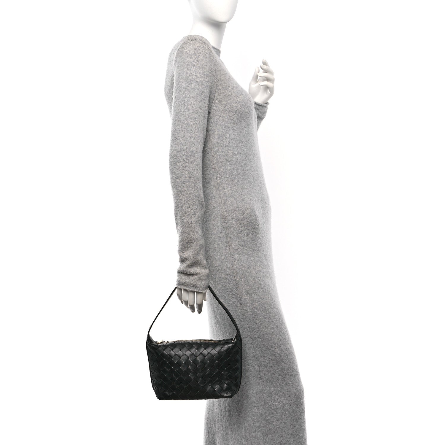 Bottega Veneta Calfskin Nappa Intrecciato Mini Wallace Black 2 of 9