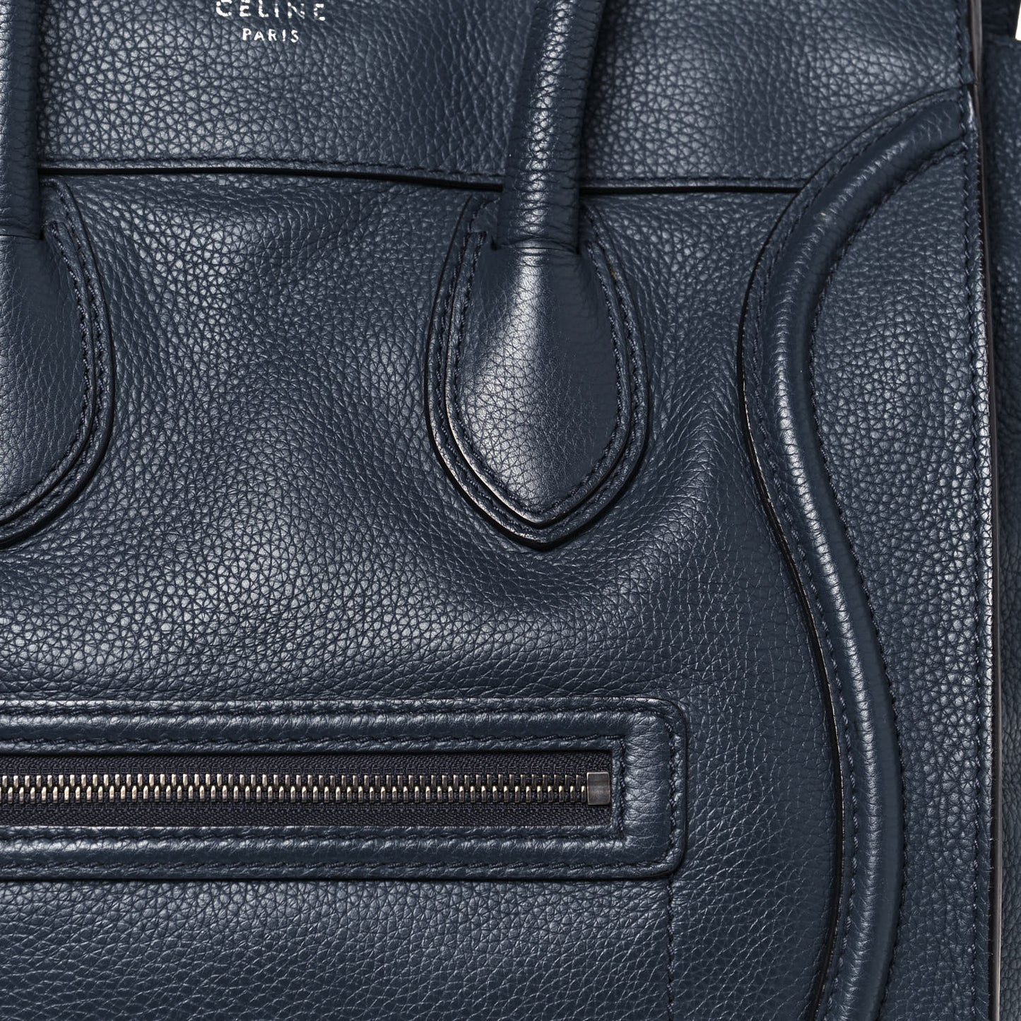 Drummed Calfskin Mini Luggage Blue