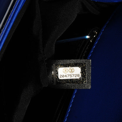 Chanel Patent Leather New Medium Boy Flap Plexiglass Plexiglass Blue 6 of 8