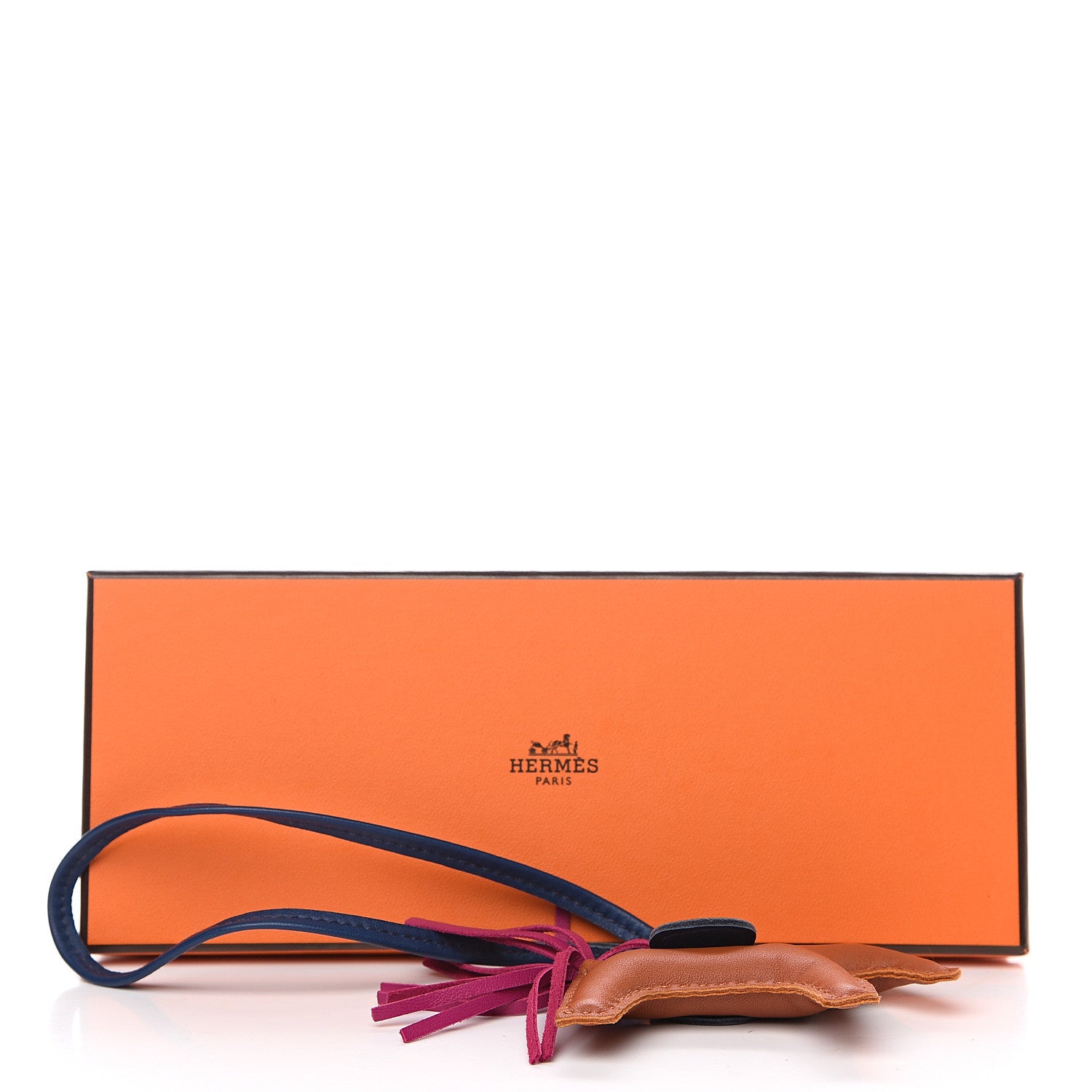 Hermes Milo Lambskin Grigri Rodeo Horse Bag Charm PM Pain D'Epice Rose Pourpre Bleu De Malte 4 of 4