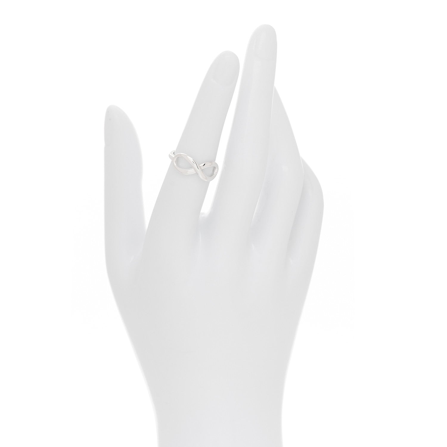 Tiffany Sterling Silver Infinity Ring 50 5.5 2 of 4