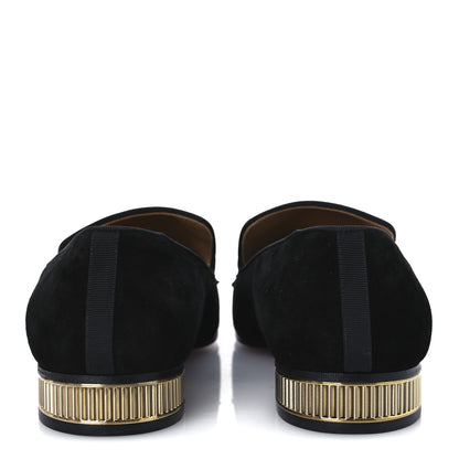 Christian Louboutin Veau Velour Mens Colonnaki Cruise Venetian Flat Loafer 42 Black 6 of 11