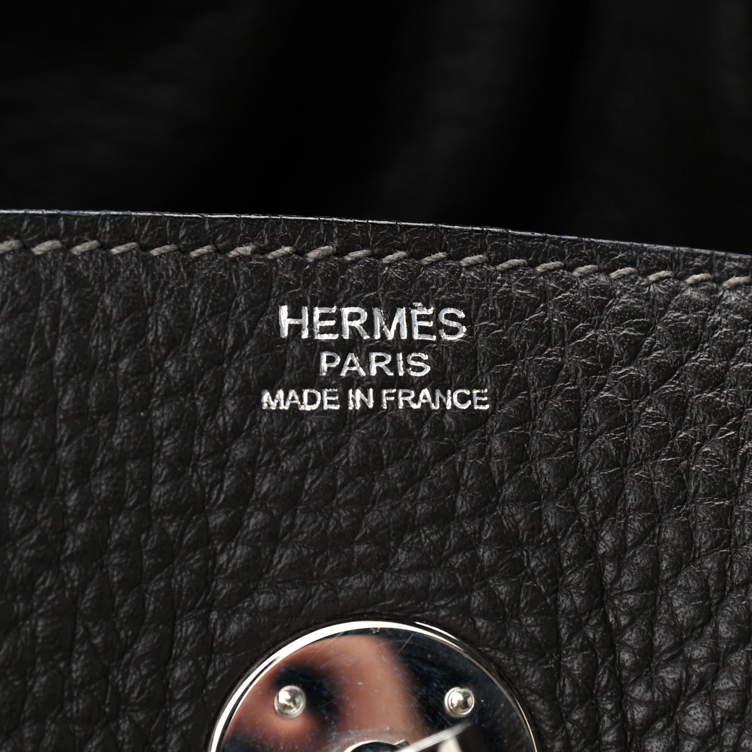 Hermes Taurillon Clemence Bi-Color Lindy 30 Graphite Gris Tourterelle 6 of 10