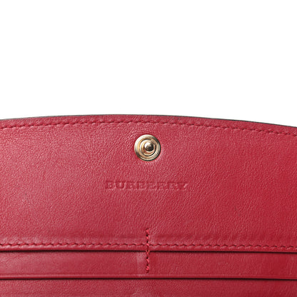 Burberry Calfskin Horseferry Check Porter Continental Wallet Red 6 of 7