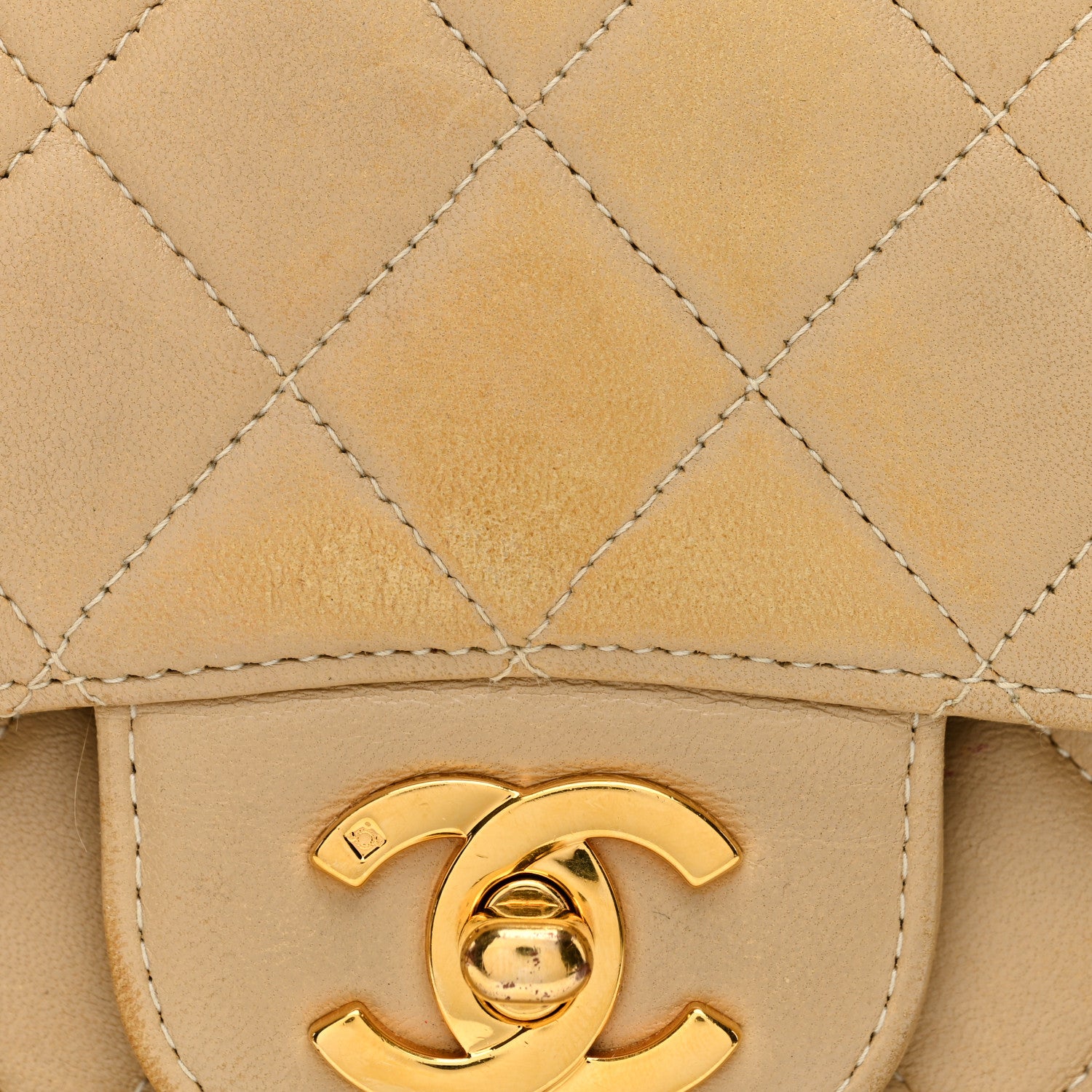 Chanel Lambskin Quilted Small Double Sided Flap Beige 12 of 12
