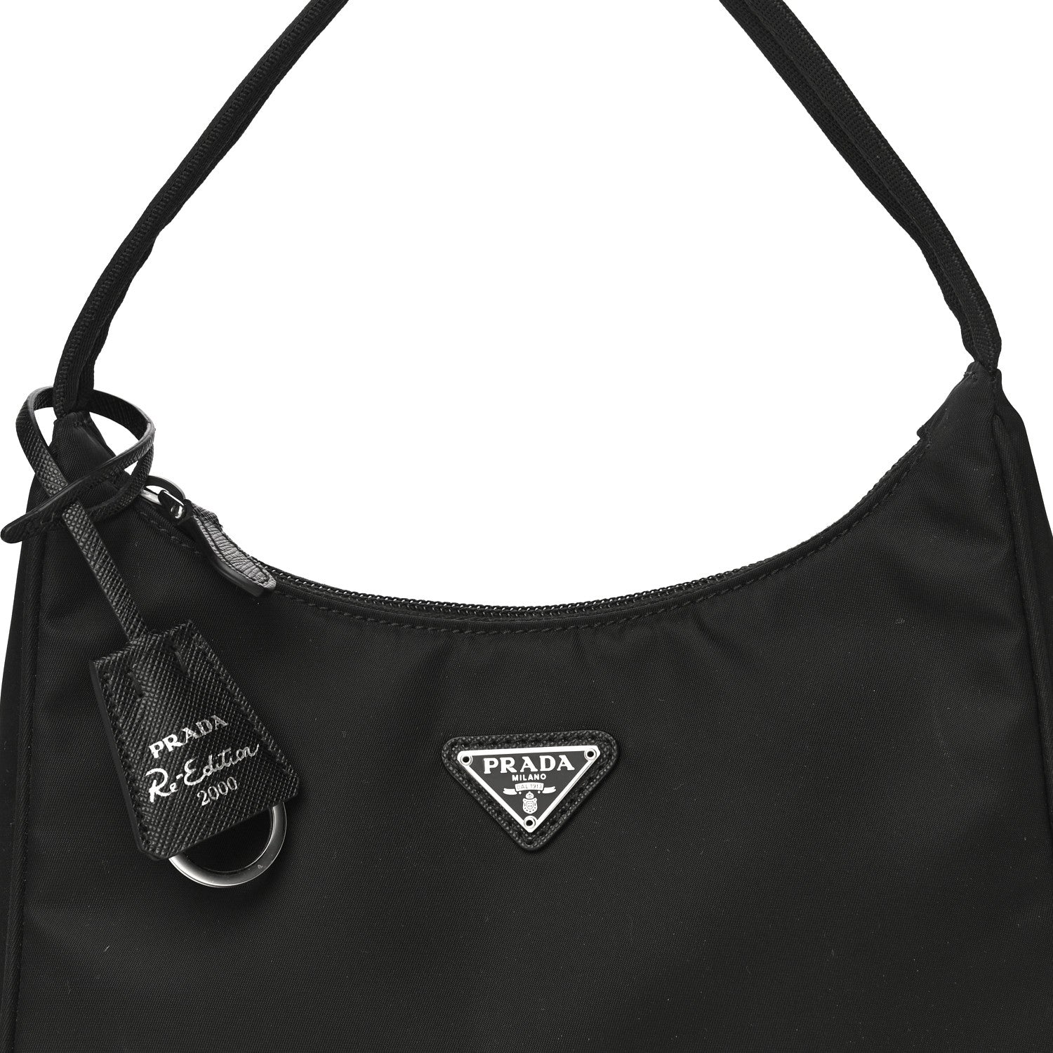 Prada Tessuto Nylon Mini Re-Edition 2000 Bag Black 7 of 10