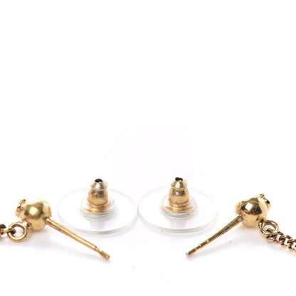 Chanel CC Drop Earrings Matte Gold 3 of 4
