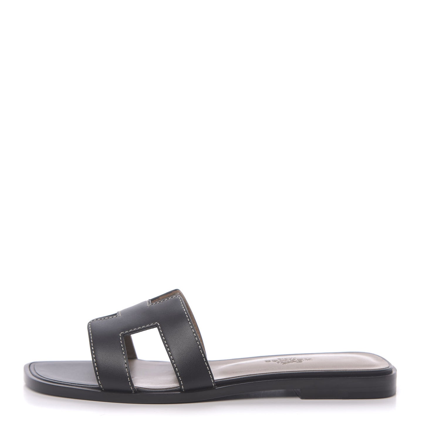 Box Calfskin Oran Sandals 35 Black