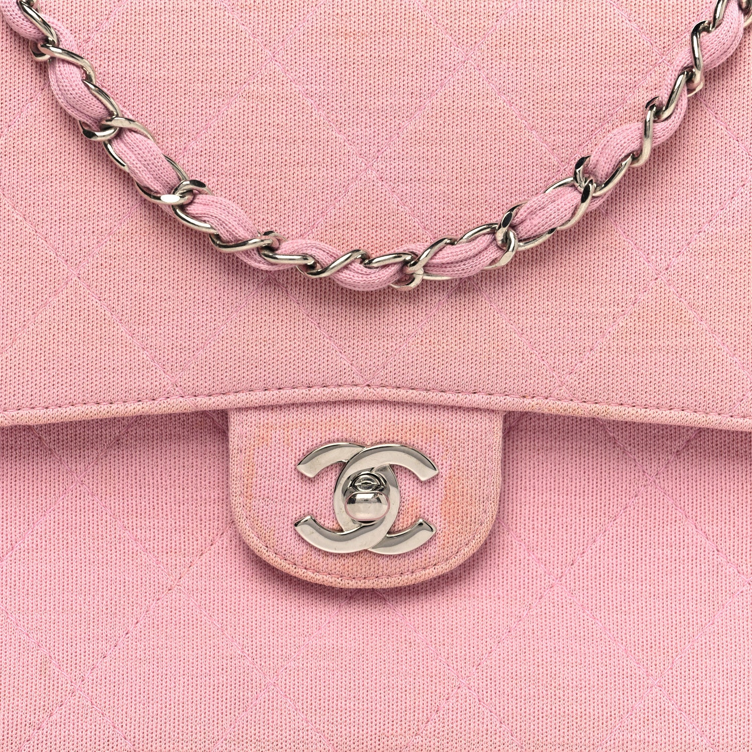 Chanel Jersey Quilted Small Single Flap Pink 8 of 14