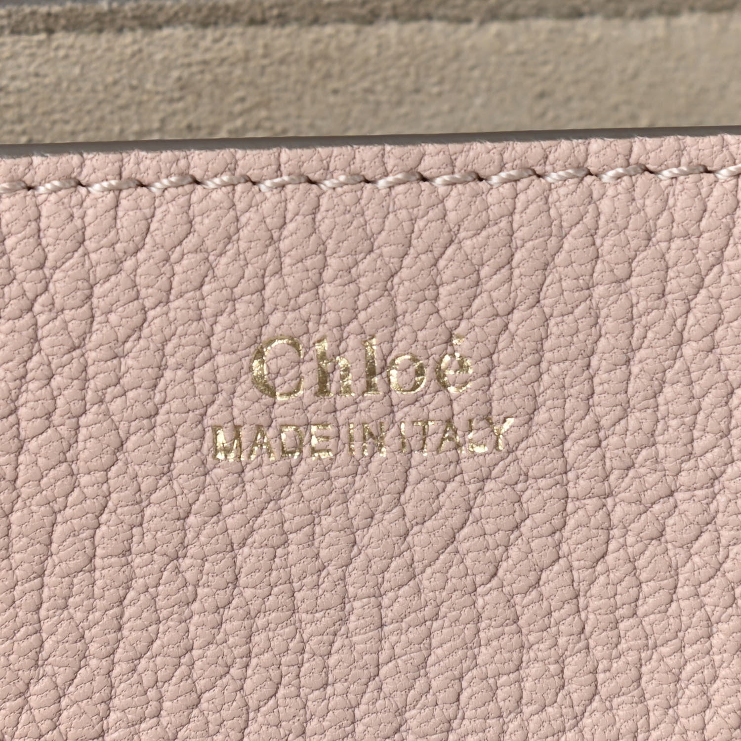 Chloe Grained Lambskin Drew Shoulder Bag Cement Pink 6 of 7