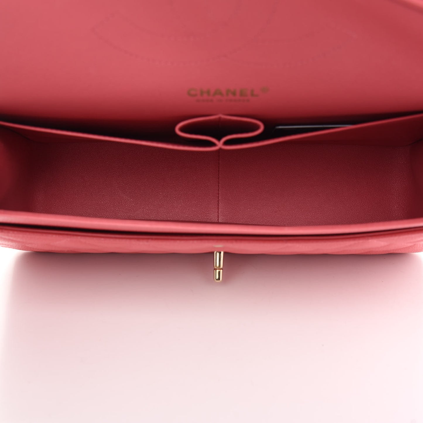 Caviar Quilted Jumbo Double Flap Dark Pink
