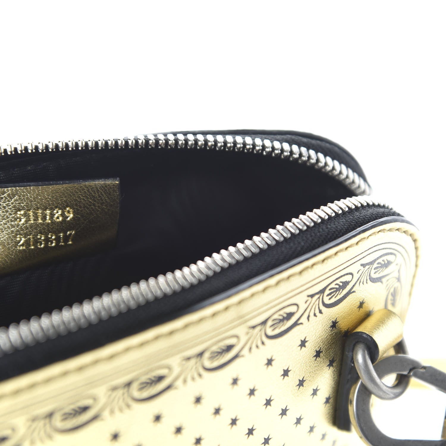 Gucci X SEGA Calfskin GUCCY Stars Mini Dome Shoulder Bag Gold 9 of 10