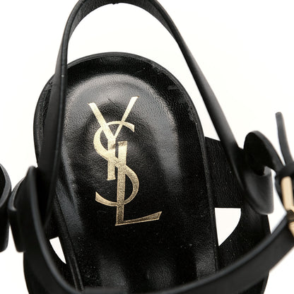 Saint Laurent Calfskin Tribute 105 Platform Sandals 42 Black 9 of 12