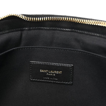 Saint Laurent Calfskin Matelasse Monogram Cassandre Tablet Pouch Black 11 of 12