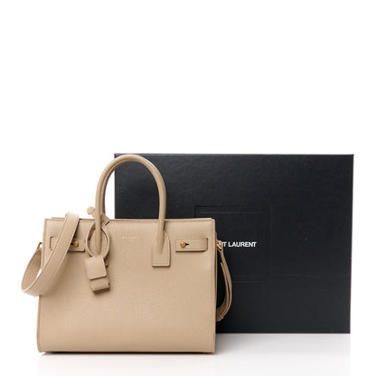 Saint Laurent Grained Calfskin Baby Sac De Jour Souple Sea Salt 14 of 14