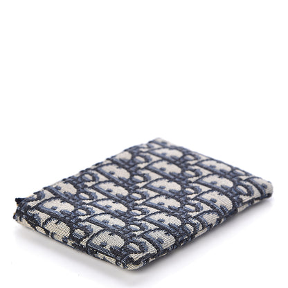 Christian Dior Oblique Zipped Card Holder Blue 4 of 6
