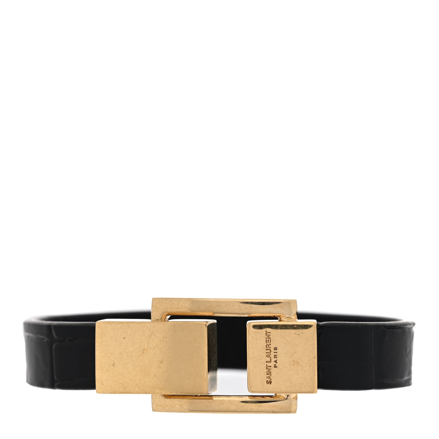 Calfskin Cocco Print Bracelet M  Black