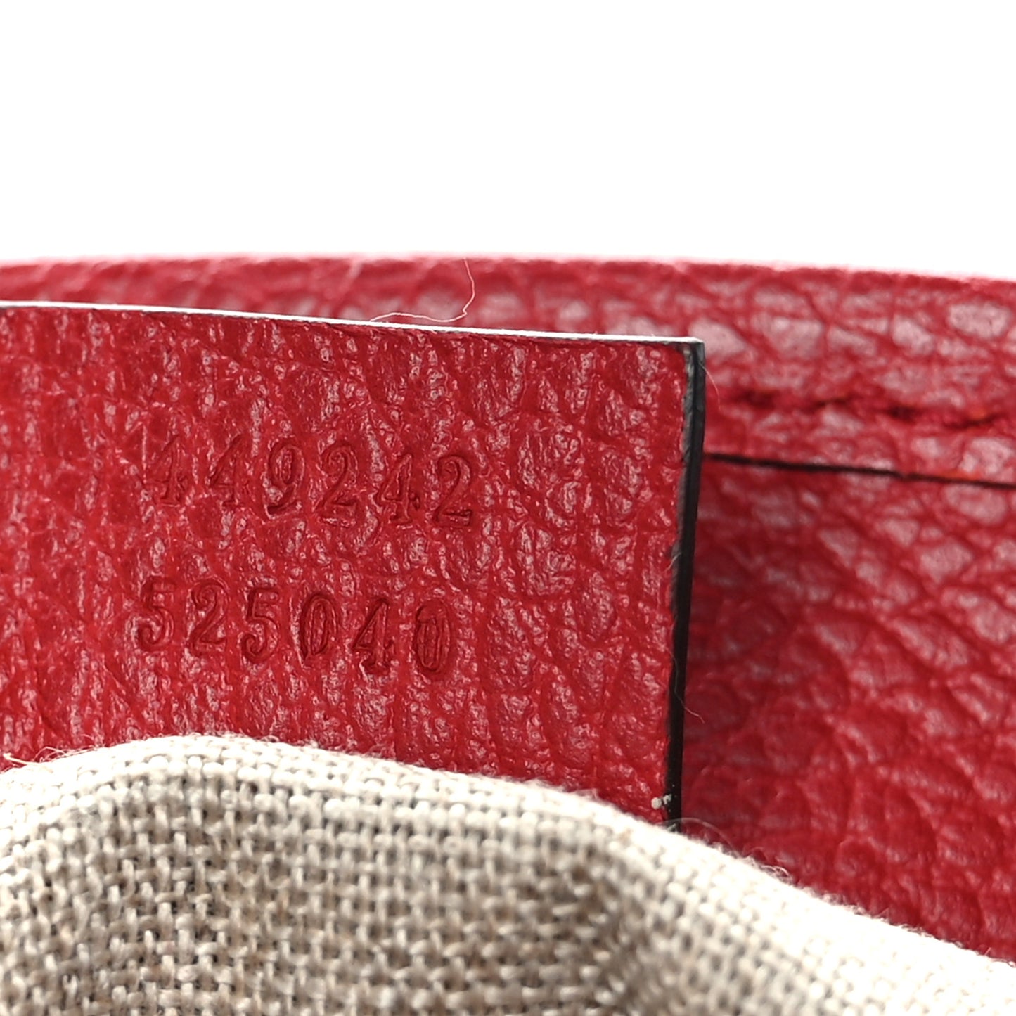 Monogram Bree Zippered Tote Beige Red