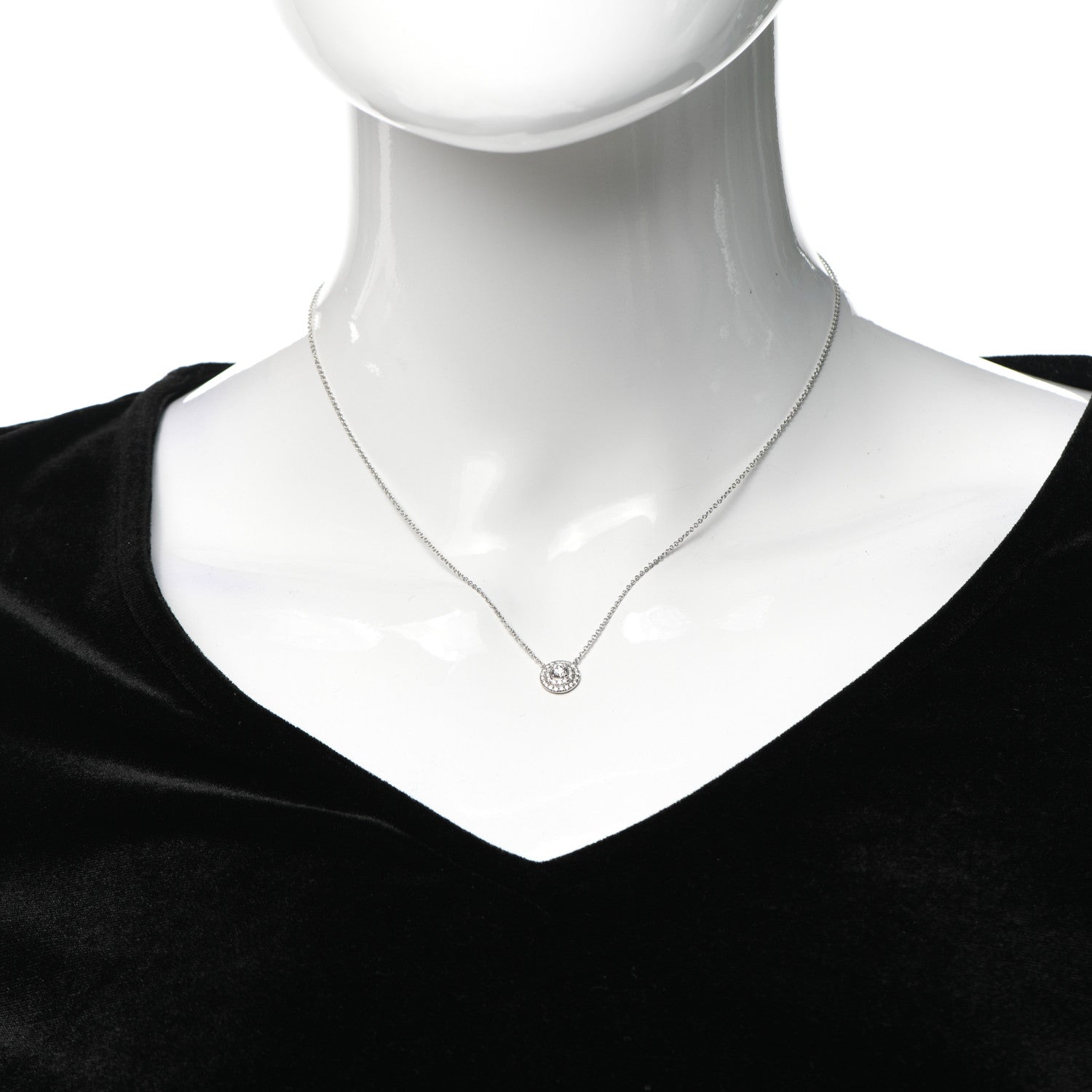 Tiffany Platinum Diamond Soleste Pendant Necklace 2 of 7