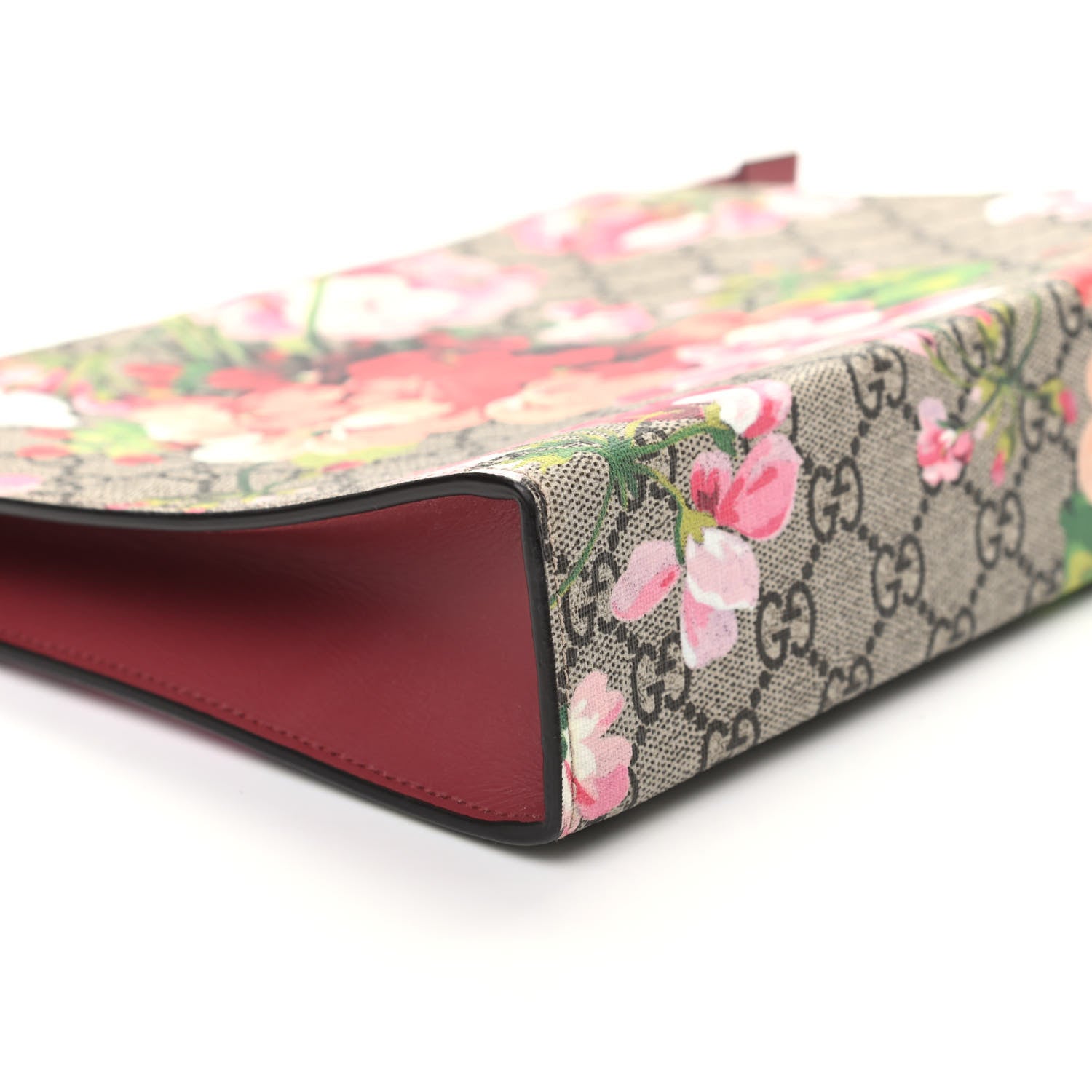 Gucci GG Supreme Monogram Blooms Large Cosmetic Case Beige Multicolor Dry Rose 8 of 9
