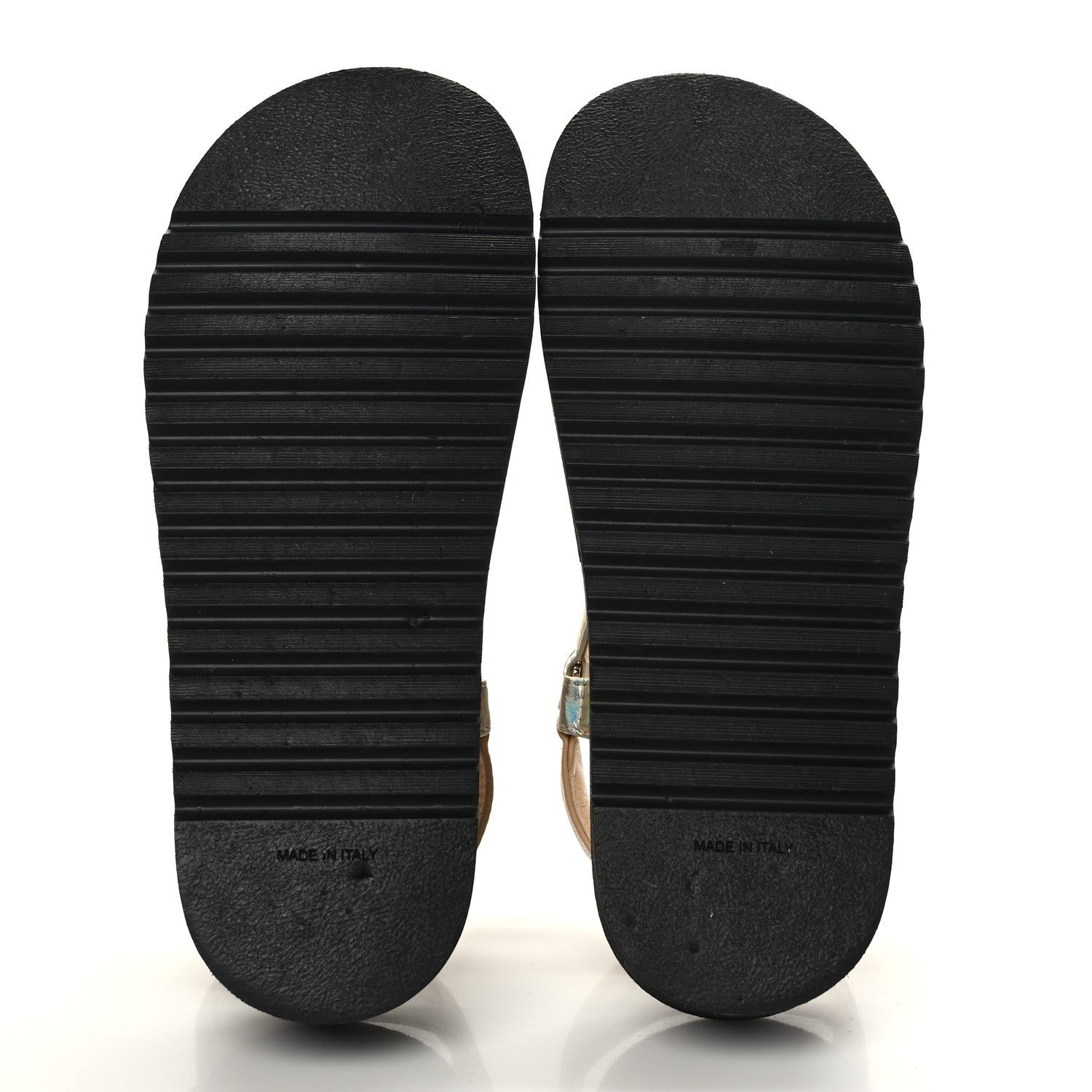 Chanel Lambskin Logo Platform Sandals 38.5 Beige Gold White 5 of 8