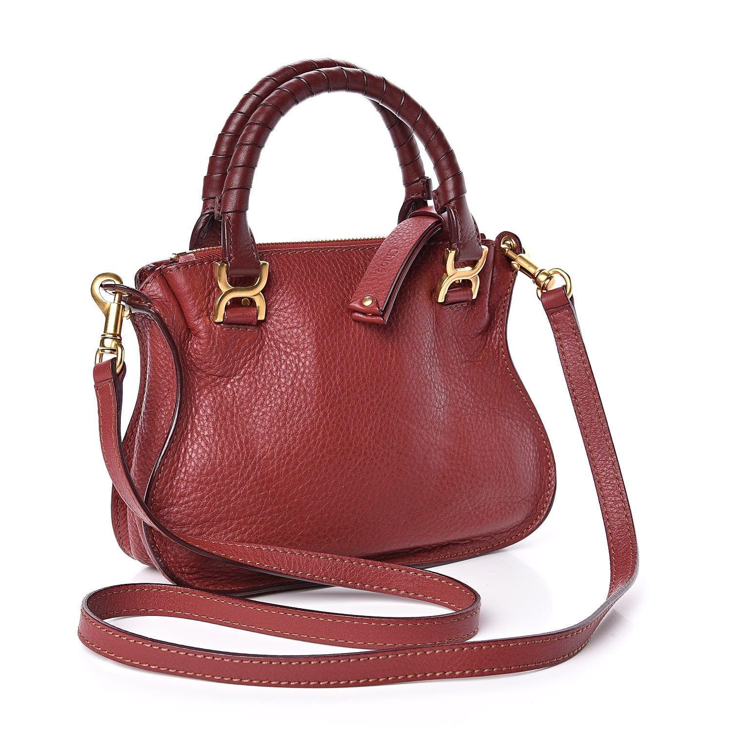 Chloe Calfskin Mini Marcie Satchel Garnet 3 of 9