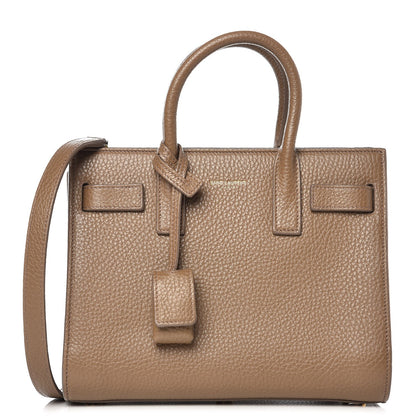 Saint Laurent Grained Calfskin Nano Sac De Jour Poudre Taupe 1 of 10
