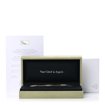 Van Cleef & Arpels 18K Yellow Gold Mother of Pearl 5 Motifs Vintage Alhambra Bracelet 8 of 8