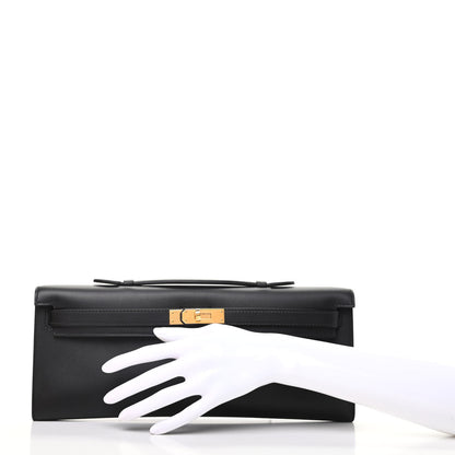 Hermes Swift Kelly Cut Clutch Pochette Black 2 of 7