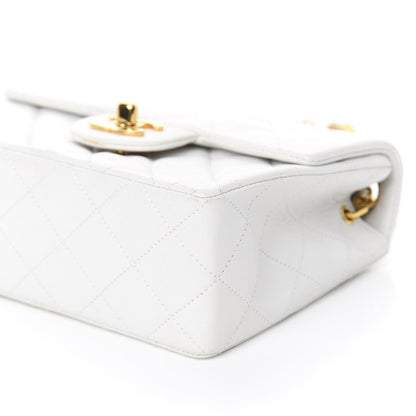 Chanel Lambskin Quilted Mini Square Flap White 7 of 15