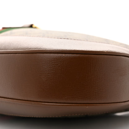 Gucci GG Supreme Monogram Azalea Calfskin Web Medium Jackie 1961 Hobo Beige Ebony Brown Sugar 10 of 15