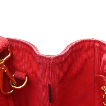 Prada Canapa Small Logo Tote Rosso 17 of 21