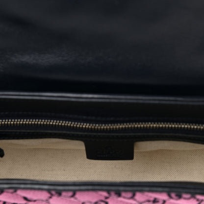 Gucci Monogram Multicolor Matelasse Diagonal Small GG Marmont Shoulder Bag Light Blue Pink Blue Green Red 5 of 12