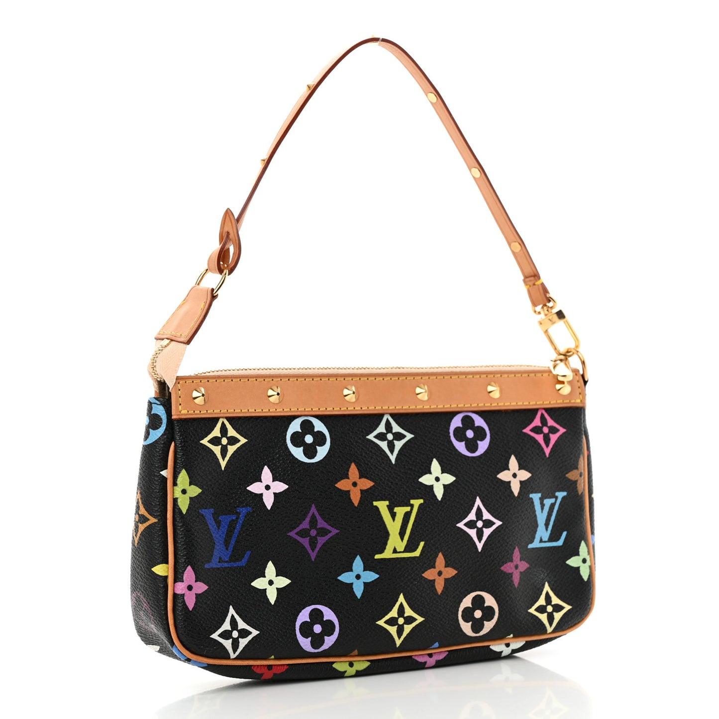 Monogram Multicolor Pochette Accessories Black