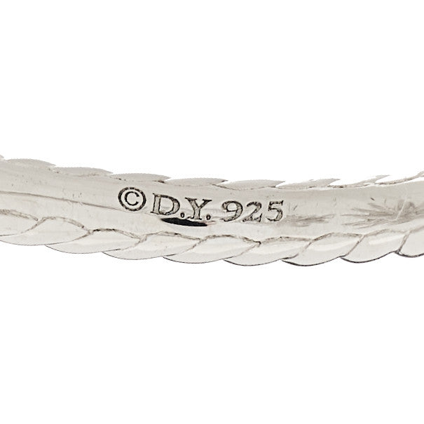 David Yurman Sterling Silver Diamond Starburst Ring 55 7.25 4 of 4