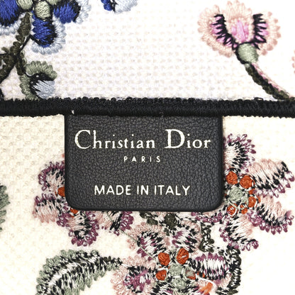 Christian Dior Canvas Embroidered Medium Rosa Mutabilis Book Tote 6 of 12