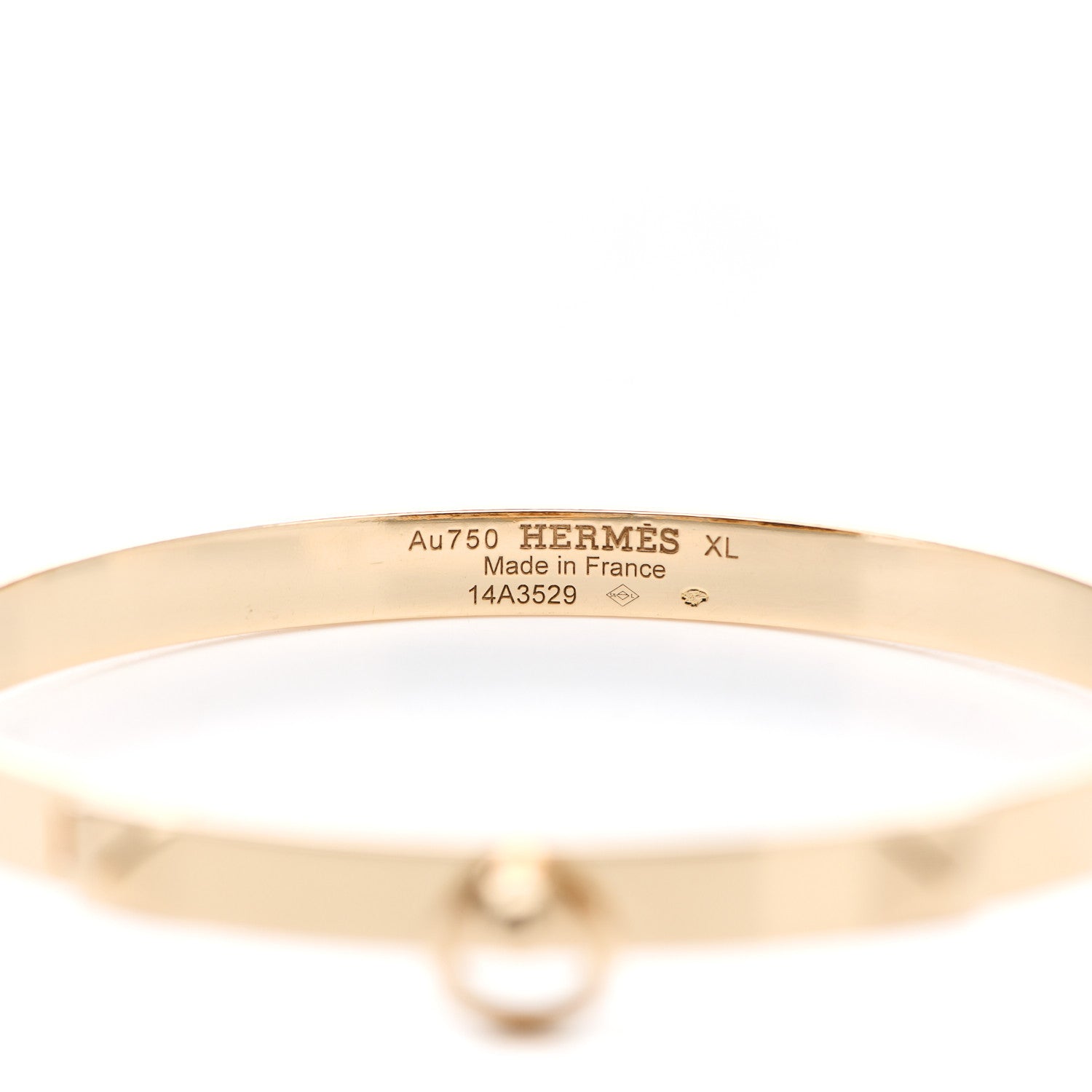 Hermes 18K Yellow Gold PM Collier De Chien Bracelet XL 4 of 5