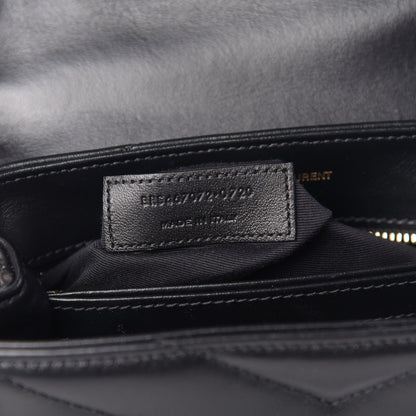 Saint Laurent Calfskin Y Quilted Monogram Toy Loulou Crossbody Bag Black 7 of 11