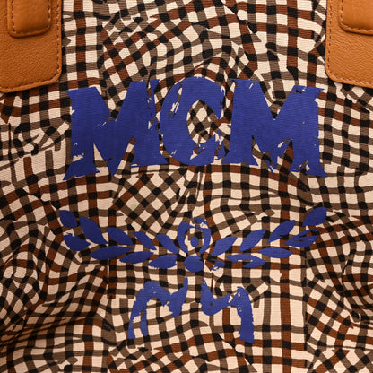 MCM Visetos Medium Liz Reversible Shopper Tote Cognac 11 of 22