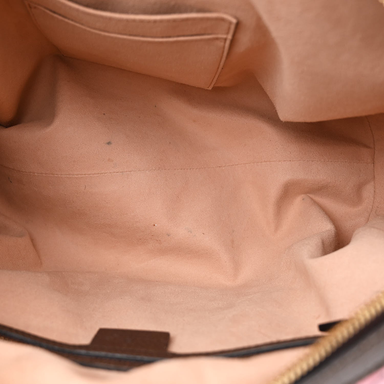 Gucci GG Supreme Monogram Bengal Medium Boston Beige PInk 5 of 15