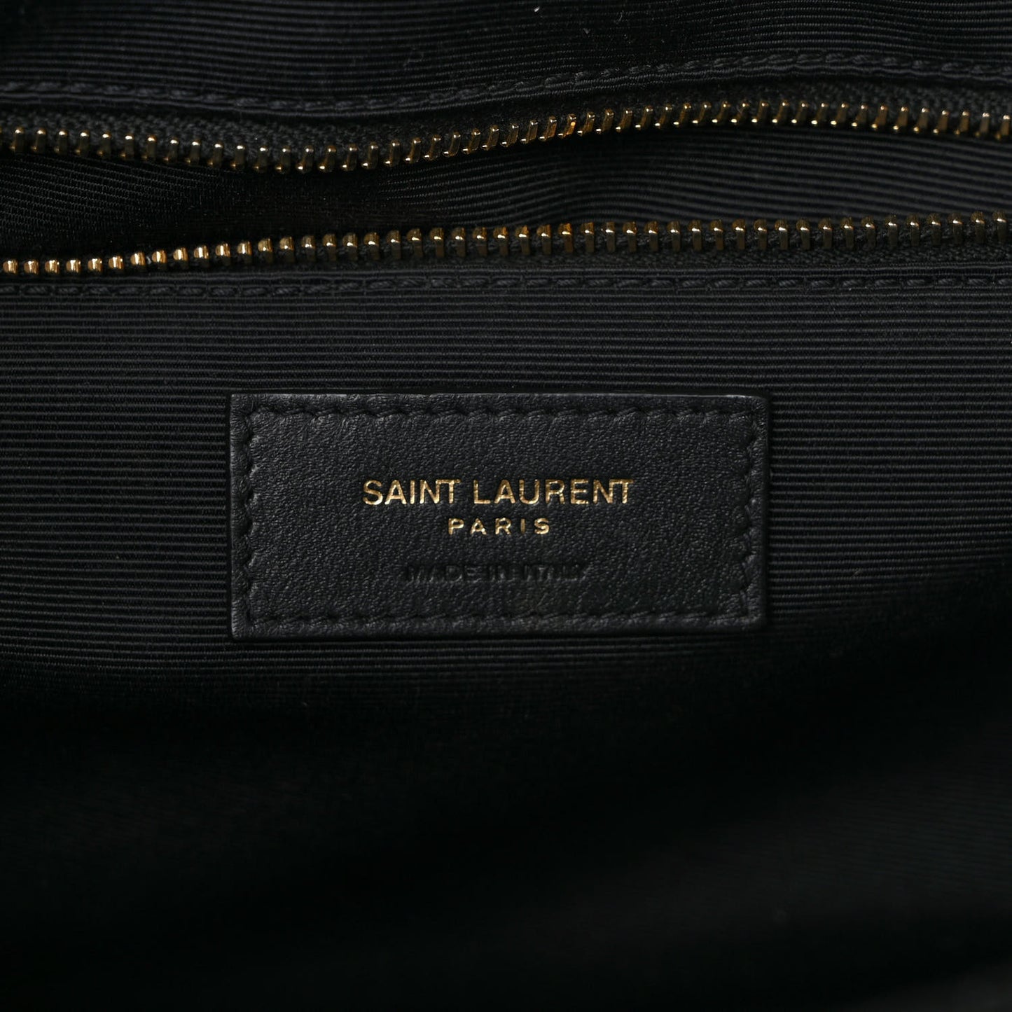Grain De Poudre Textured Mixed Matelasse Large Triquilt Monogram Satchel Black