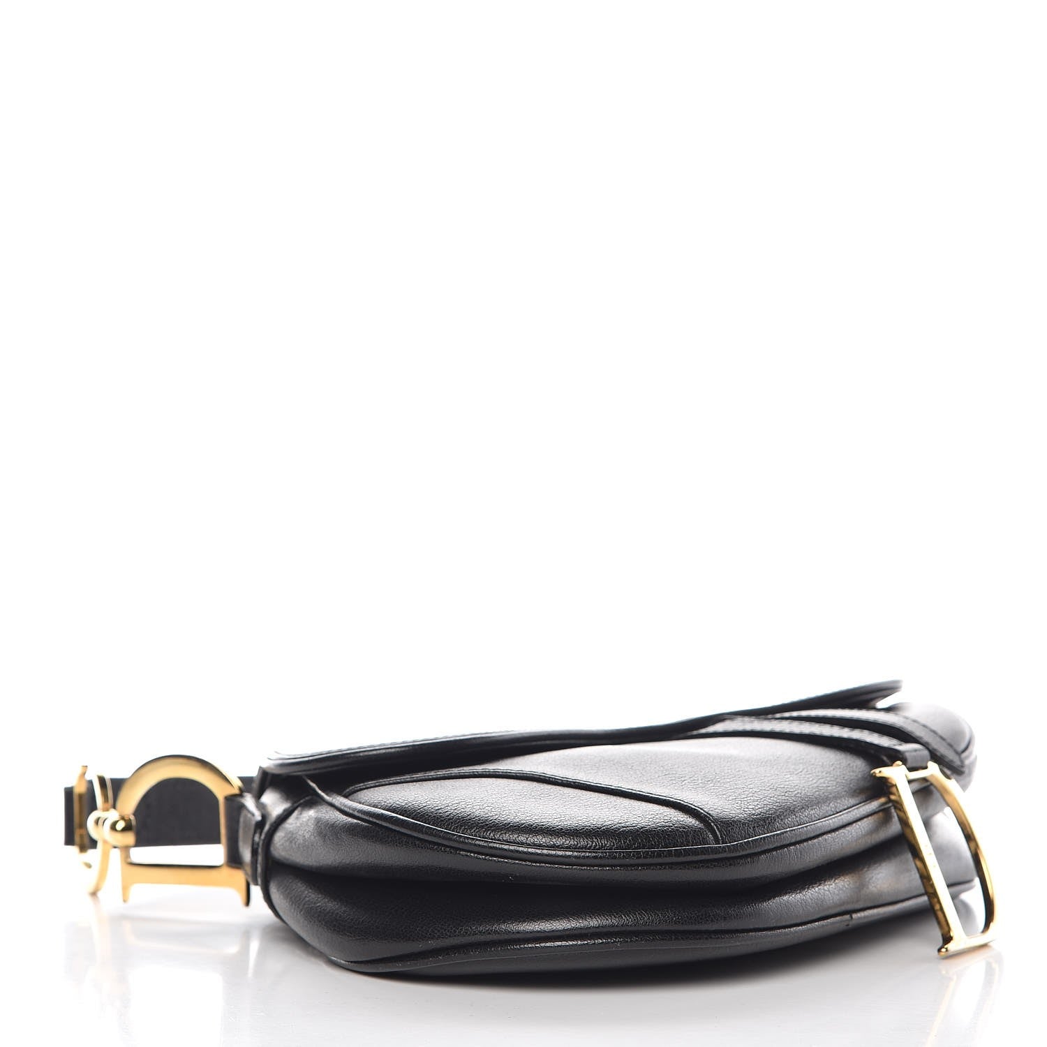 Christian Dior Calfskin Saddle Bag Black 4 of 10
