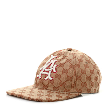 Gucci X MLB Monogram LA Dodgers Baseball Hat 57-61 Beige Ruggine 1 of 5