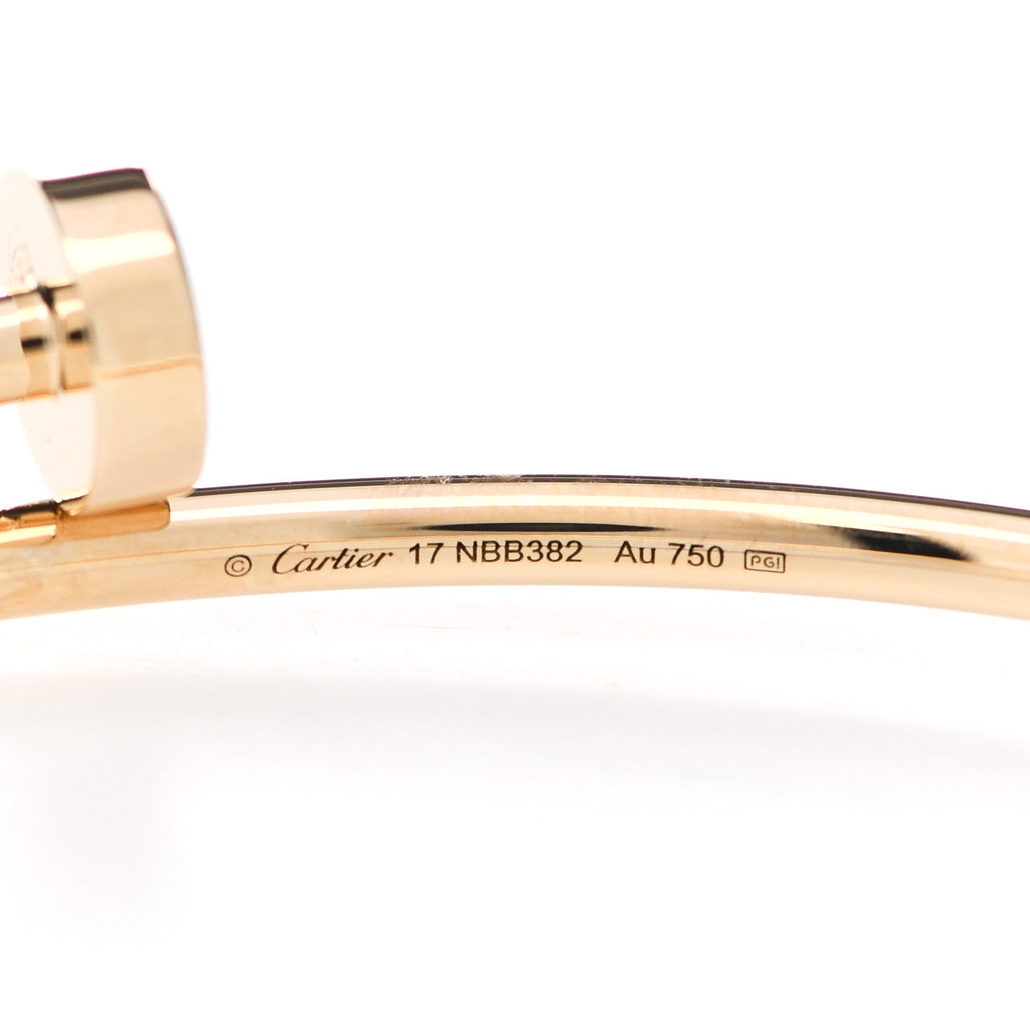 Cartier 18K Yellow Gold Small Juste Un Clou Bracelet 17 4 of 5