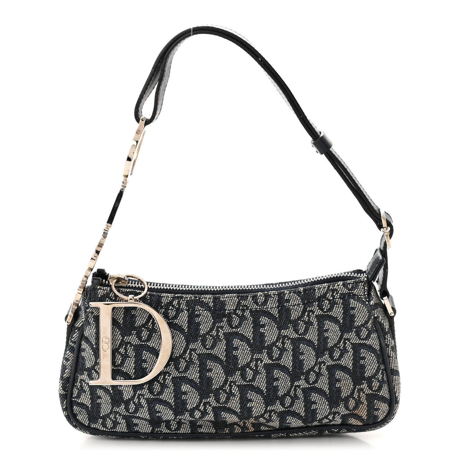 Christian Dior Monogram Shoulder Bag Pochette Blue 1 of 11
