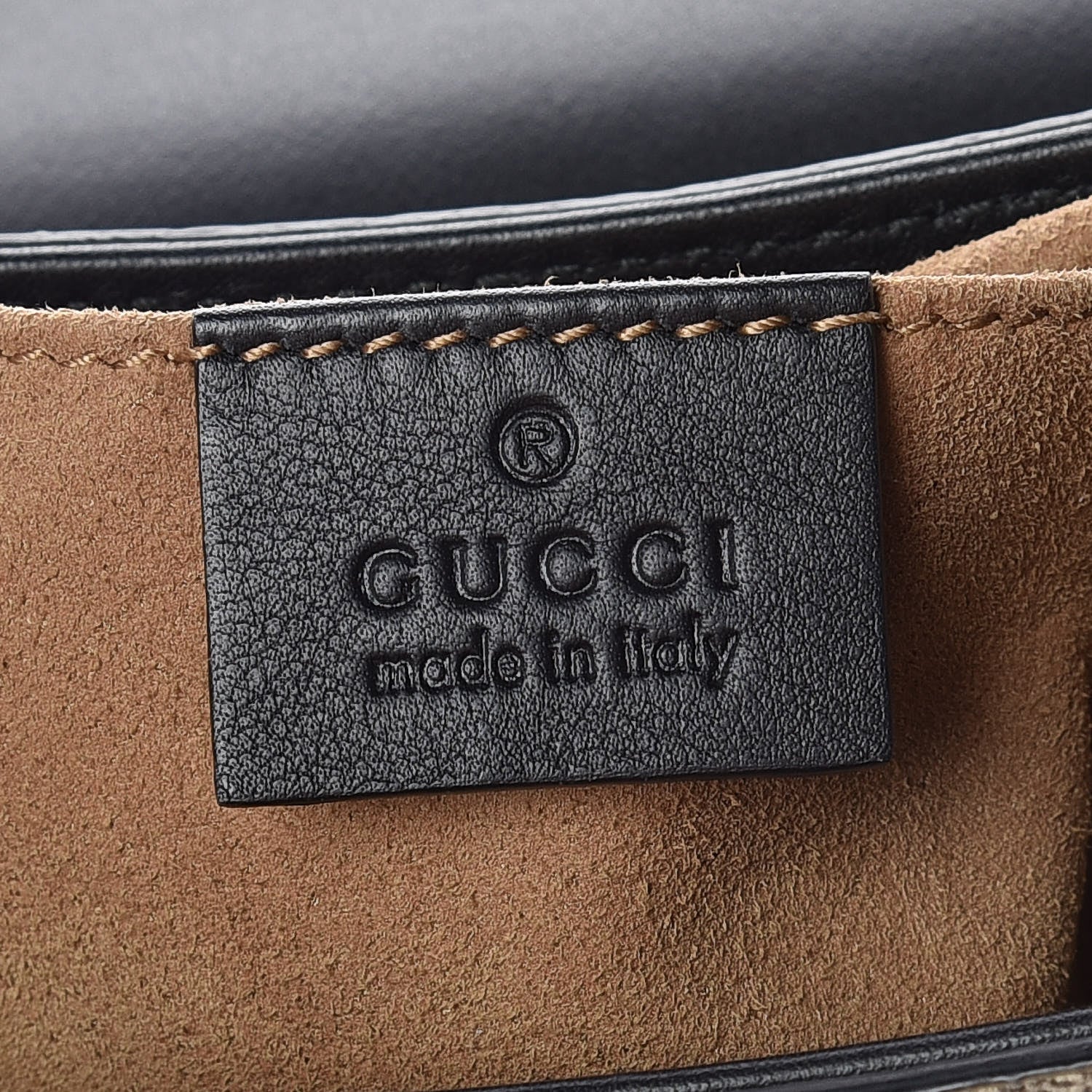 Gucci GG Supreme Monogram Web Medium Padlock Messenger Shoulder Bag Black 9 of 11