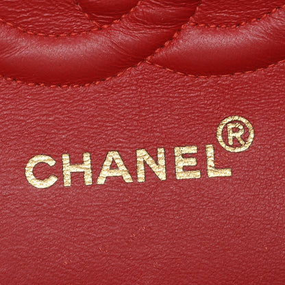 Chanel Lambskin Quilted Medium Double Flap Red 6 of 8