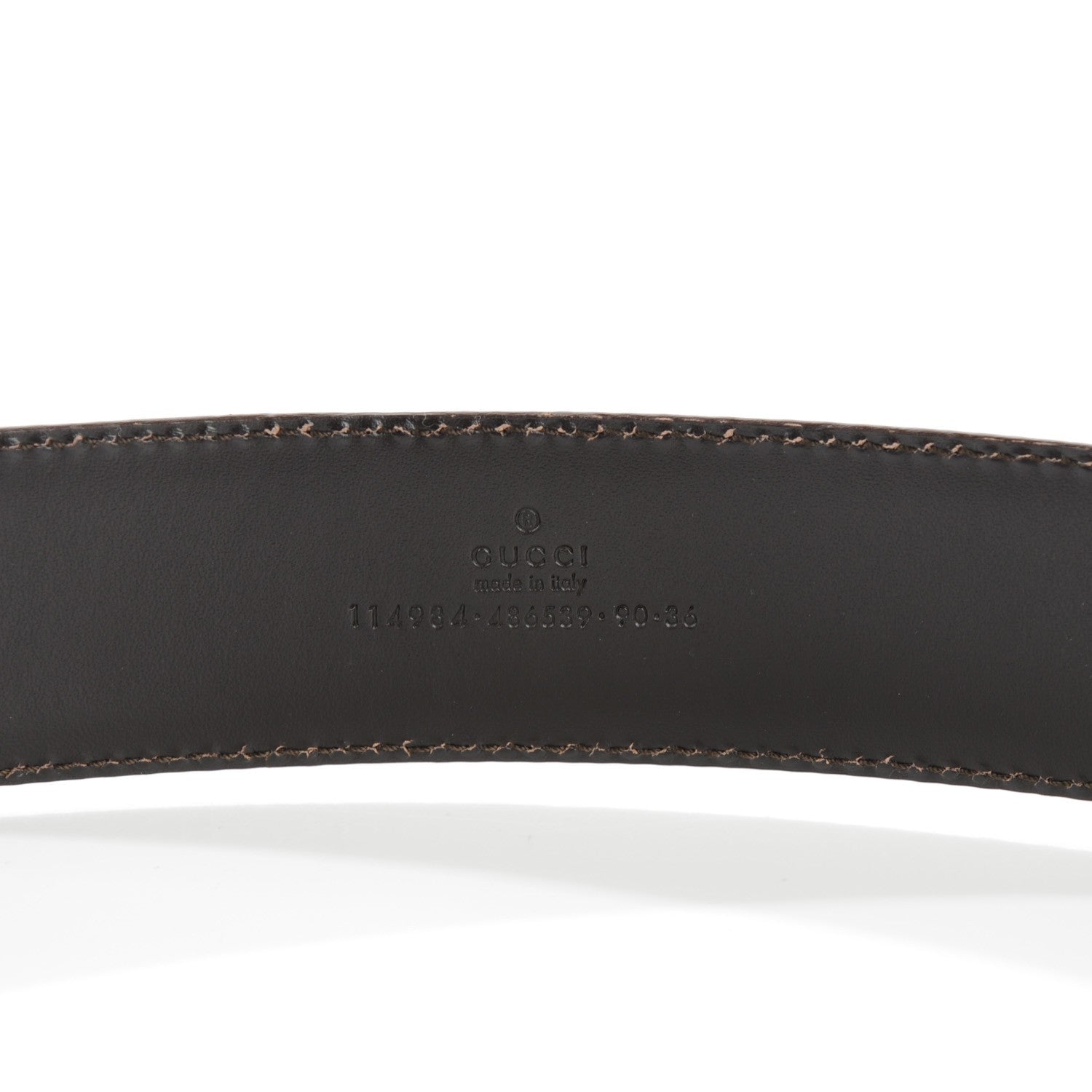 Gucci Guccissima Interlocking G Belt 90 36 Dark Brown 4 of 6