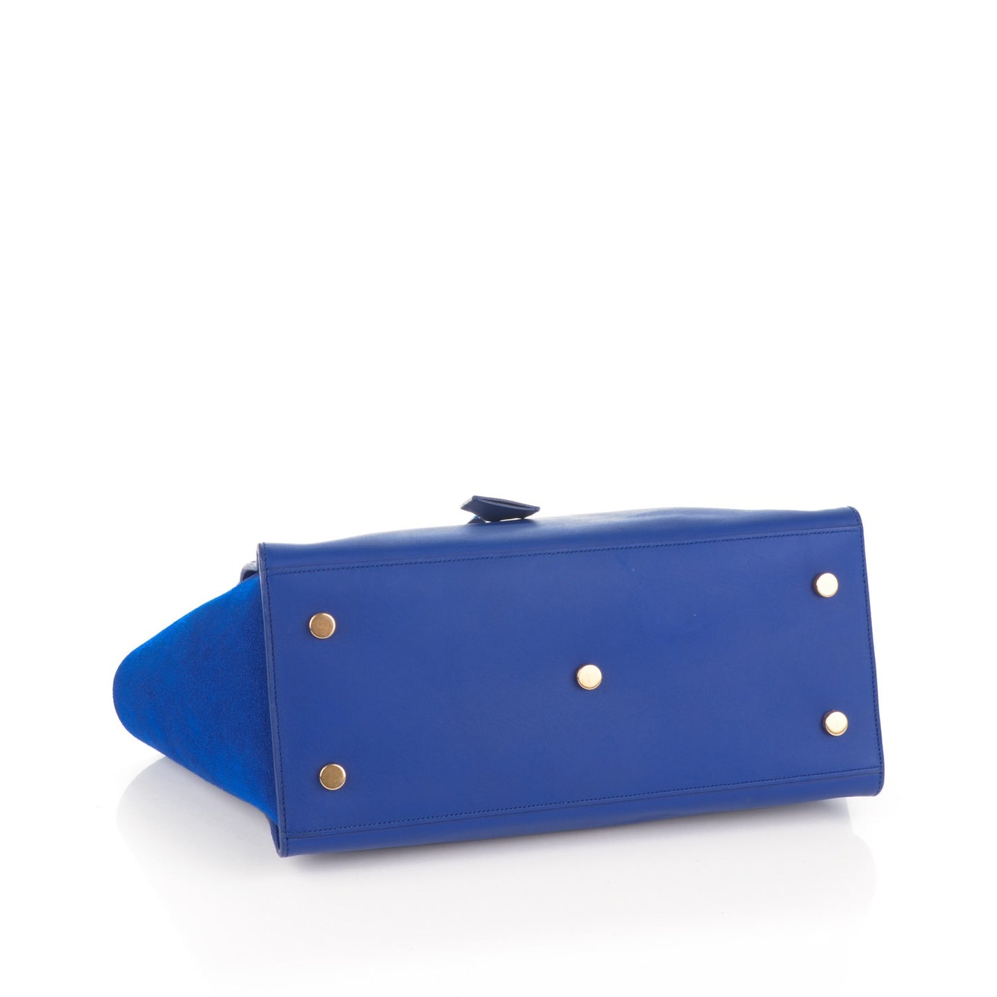 Calfskin Suede Small Monogram Downtown Cabas Ultramarine