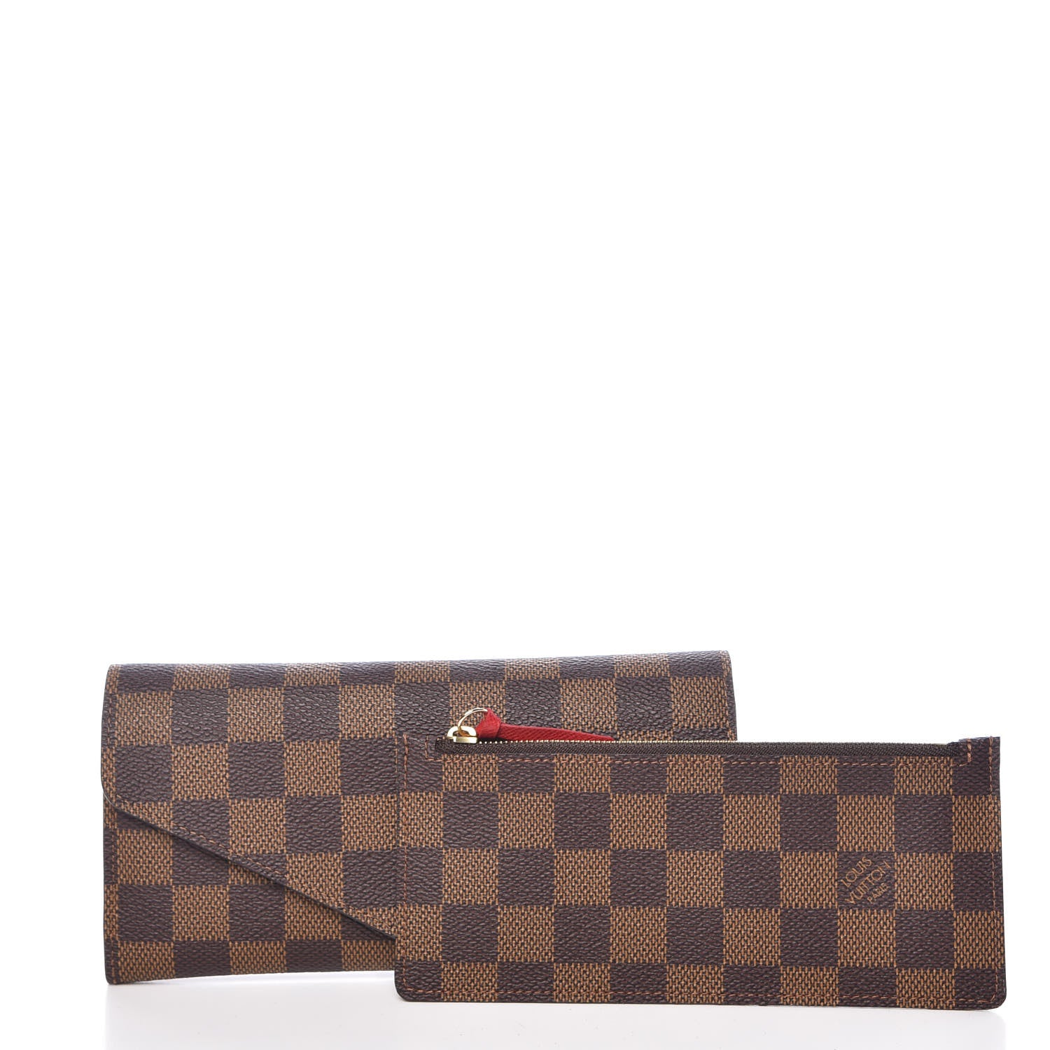 Louis Vuitton Damier Ebene Josephine Wallet Red 3 of 12